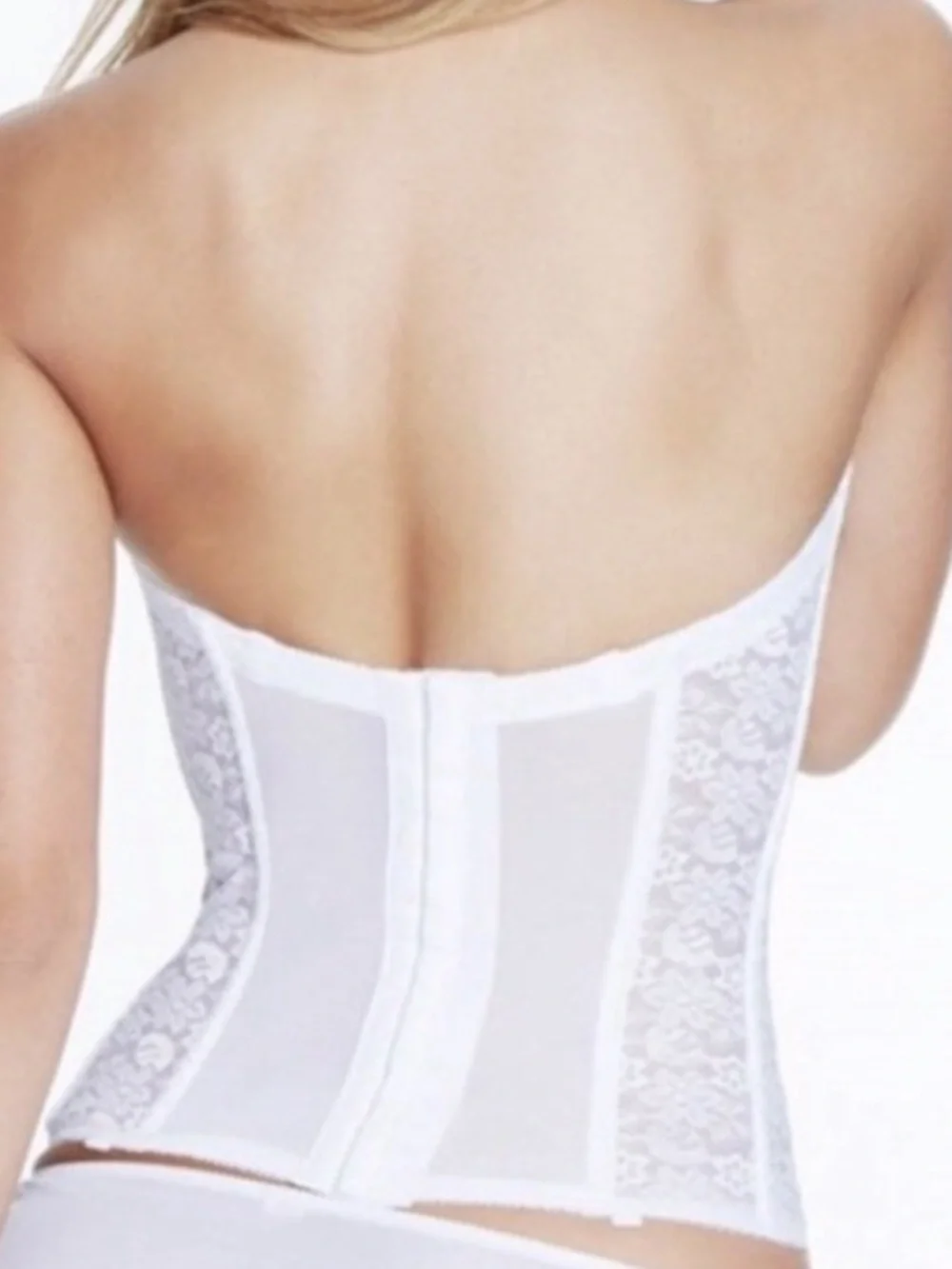 Dominique Colette White Lace Longline Corset 36F - Picture 2 of 10